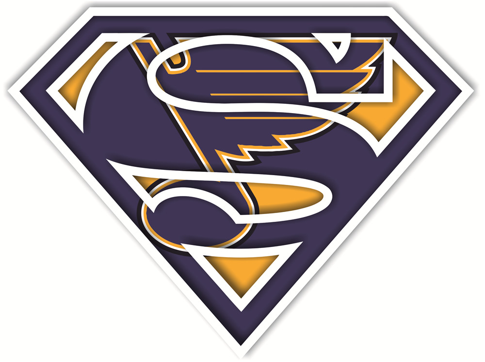 St. Louis Blues superman logos fabric transfer